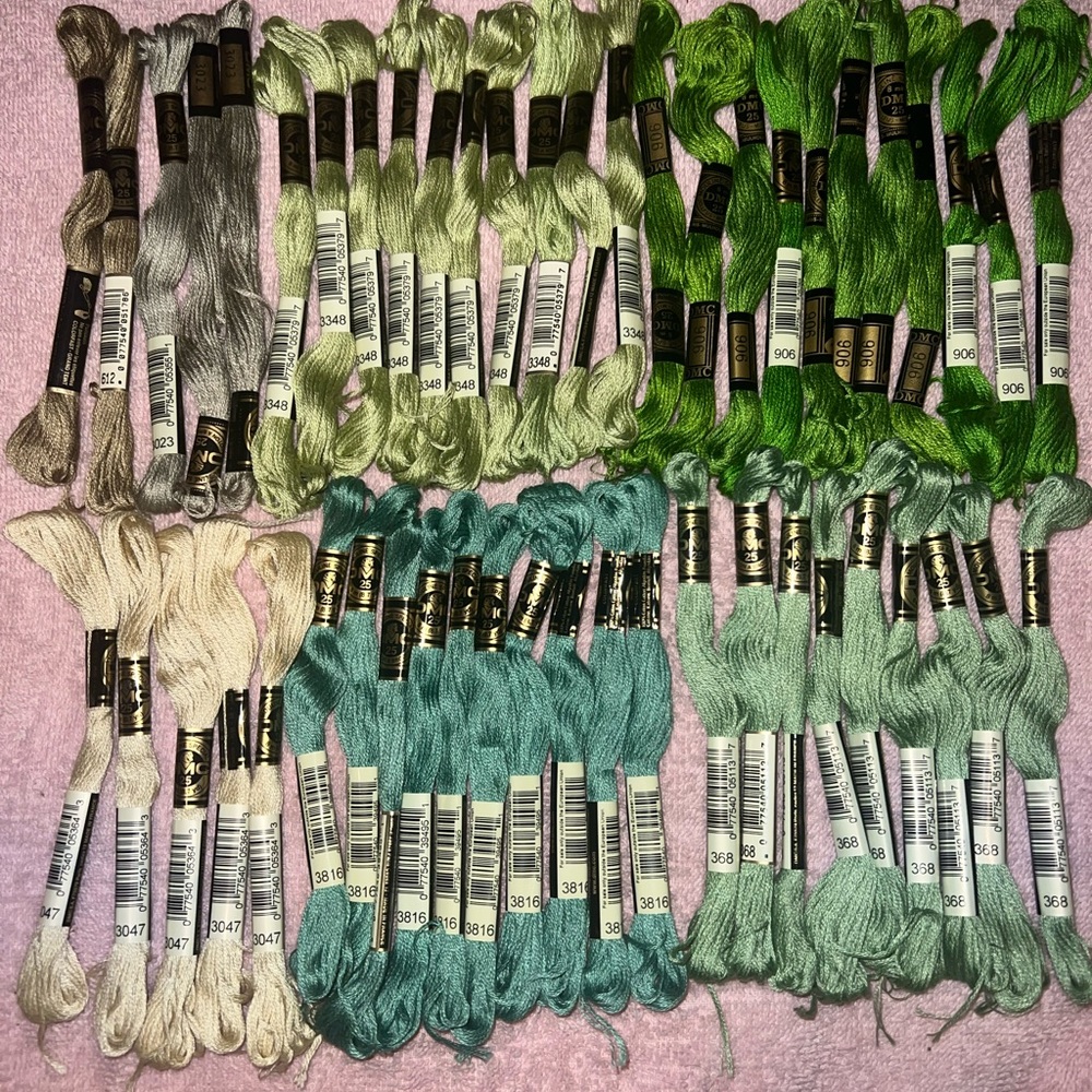 DMC Embroidery Floss-50 Skeins piece 8.7 yd each 100% Cotton 8 Meters each